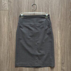 Banana Republic Italian Wool Suiting Gray Pencil Skirt, Size 0